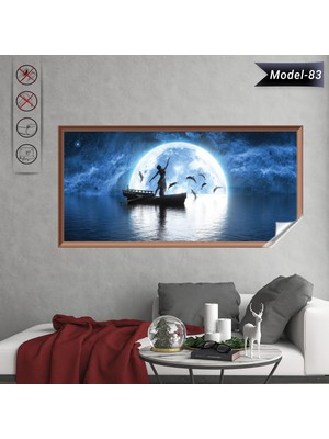 Akıllı Kağıt Statik Tutunma Özellikli Tablo - Poster Manzara (Model-83)