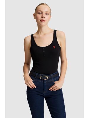 U.s. Polo Assn. Kadın Siyah Tişört Basic 50321790-VR046