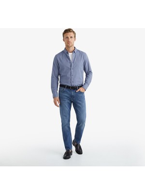 Nautica Erkek Mavi Slim Fit Denim Pantolon