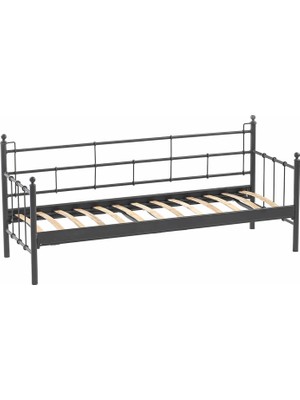 Unimet Lalas Dk Metal Sofa Sedir 70x200 Üçlü Koltuk Siyah (Mindersiz)