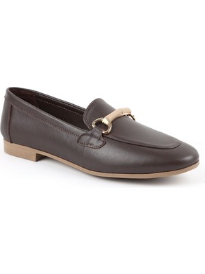 Libero L081.24217 Metal Toka Detaylı Düz Taban Kadın Loafer Ayakkabı