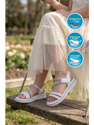 Walkway Arzen 26A94 P Beyaz Kız Çocuk Sandalet