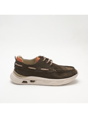   Erkek Sneaker OG-2410 John May 300-137T-ETIKET 92 Duman Nubuk-Turuncu Dana Süet Tersi