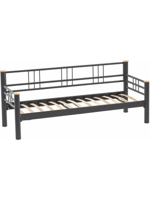 Unimet Kappis Dk Metal Sofa Sedir 70x200 Üçlü Koltuk Siyah (Mindersiz)