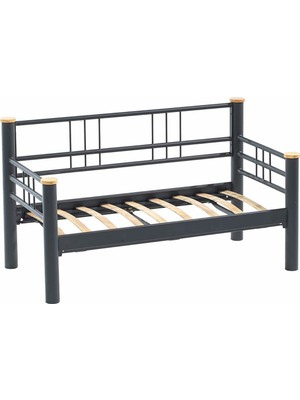 Unimet Kappis Dk Metal Sofa Sedir 70x140 İkili Koltuk Siyah (Mindersiz)