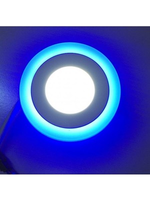 Atlantis 6 Watt Çift Renkli LED Panel Spot Lamba Mavi-Beyaz 3 Kademeli Modern Tasarım