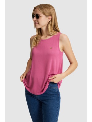 U.s. Polo Assn. Kadın Fuşya Tişört Basic 50323548-VR023
