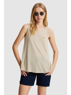 U.s. Polo Assn. Kadın Açık Haki Tişört Basic 50323548-VR183