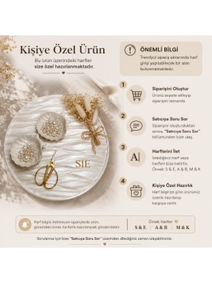 Masalsı Concept Söz Tepsisi , Nişan Tepsisi Beton Harfler Makas Demet Deniz Kabuğu Yüzüklük ve Inciler Dahildir.