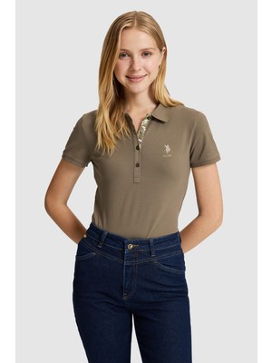 U.s. Polo Assn. Kadın Haki Tişört Basic 50321798-VR027