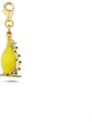 Kayra Gümüş Zeytinyağı Altın Kaplama Gümüş Charm CH840