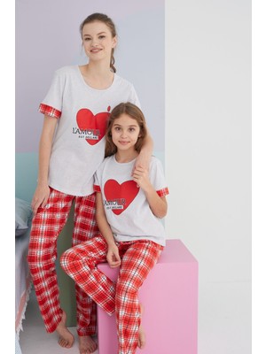 Siyah İnci Çok Renkli Pamuklu Örme Pijama Takım