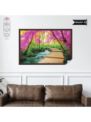 Akıllı Kağıt Statik Tutunma Özellikli Tablo - Poster Manzara (Model-56)