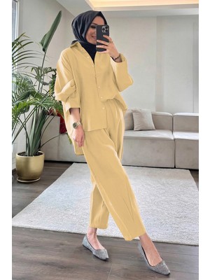 Suede Style 5629 - Şık Rahat Modal Yumuşak Kumaş Kadın Takım