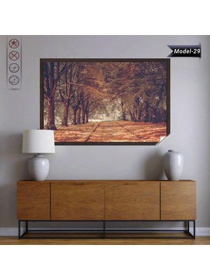 Akıllı Kağıt Statik Tutunma Özellikli Tablo - Poster Manzara (Model-29)