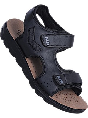 Apella 920-5 Dakar Siyah Erkek Sandalet Ayakkabı
