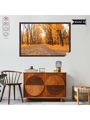 Akıllı Kağıt Statik Tutunma Özellikli Tablo - Poster Manzara (Model-24)