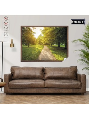 Akıllı Kağıt Statik Tutunma Özellikli Tablo - Poster Manzara (Model-69)