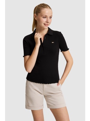 U.s. Polo Assn. Kadın Siyah Tişört 50323563-VR046