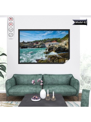 Akıllı Kağıt Statik Tutunma Özellikli Tablo - Poster Manzara (Model-62)
