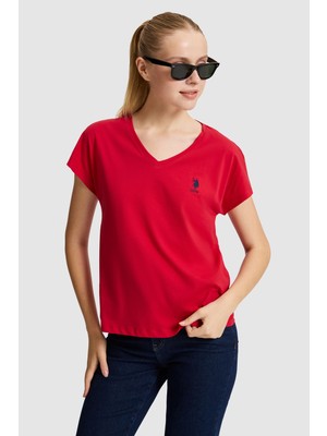 U.s. Polo Assn. Kadın Kırmızı Tişört Basic 50323541-VR171