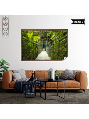 Akıllı Kağıt Statik Tutunma Özellikli Tablo - Poster Manzara (Model-34)