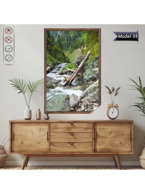 Akıllı Kağıt Statik Tutunma Özellikli Tablo - Poster Manzara (Model-35)