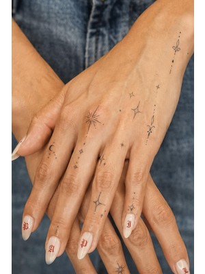 Flash Tattoos Bohem Ivy Vücut ve Parmak Geçici Dövme