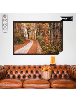 Akıllı Kağıt Statik Tutunma Özellikli Tablo - Poster Manzara (Model-25)