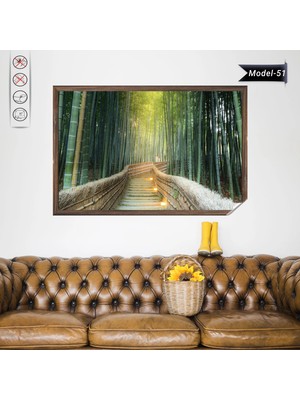 Akıllı Kağıt Statik Tutunma Özellikli Tablo - Poster Manzara (Model-51)