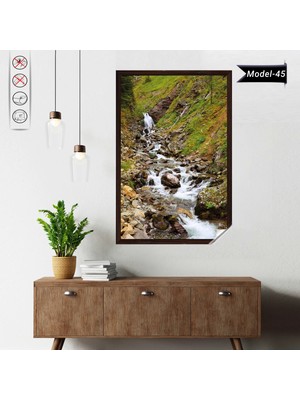 Akıllı Kağıt Statik Tutunma Özellikli Tablo - Poster Manzara (Model-45)