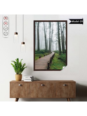 Akıllı Kağıt Statik Tutunma Özellikli Tablo - Poster Manzara (Model-39)