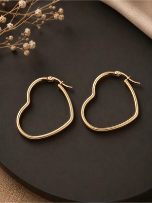 Nisma Accessories Gold Kalpli Halka Küpe