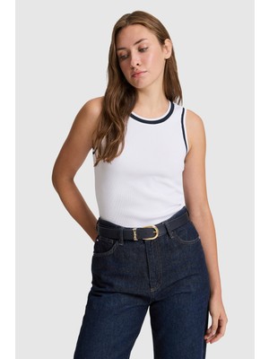 U.s. Polo Assn. Kadın Beyaz Tişört 50323430-VR013