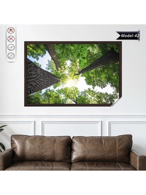 Akıllı Kağıt Statik Tutunma Özellikli Tablo - Poster Manzara (Model-42)