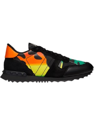 Valentino Garavani Çok Renkli Kamuflaj Desenli Erkek Sneakers