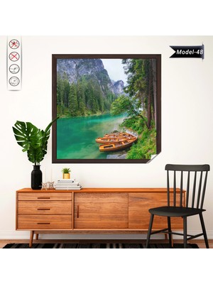 Akıllı Kağıt Statik Tutunma Özellikli Tablo - Poster Manzara (Model-48)