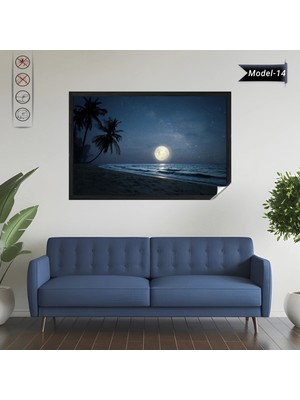 Akıllı Kağıt Statik Tutunma Özellikli Tablo - Poster Manzara (Model-14)