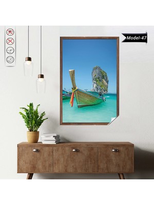 Akıllı Kağıt Statik Tutunma Özellikli Tablo - Poster Manzara (Model-47)