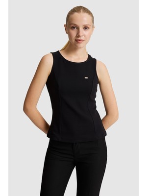 U.s. Polo Assn. Kadın Siyah Tişört 50323466-VR046