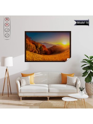 Akıllı Kağıt Statik Tutunma Özellikli Tablo - Poster Manzara (Model-16)