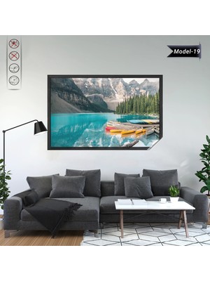Akıllı Kağıt Statik Tutunma Özellikli Tablo - Poster Manzara (Model-19)