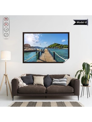 Akıllı Kağıt Statik Tutunma Özellikli Tablo - Poster Manzara (Model-8)