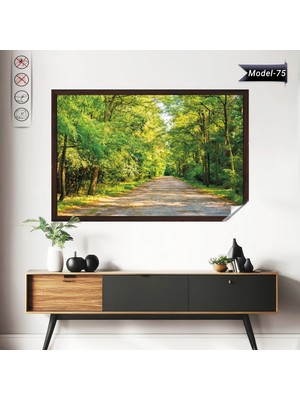 Akıllı Kağıt Statik Tutunma Özellikli Tablo - Poster Manzara (Model-75)
