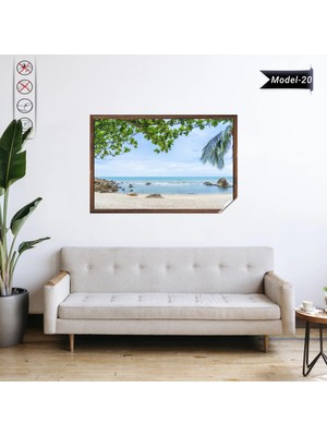 Akıllı Kağıt Statik Tutunma Özellikli Tablo - Poster Manzara (Model-20)
