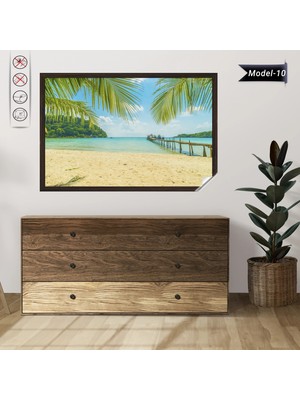 Akıllı Kağıt Statik Tutunma Özellikli Tablo - Poster Manzara (Model-10)