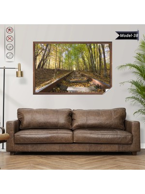 Akıllı Kağıt Statik Tutunma Özellikli Tablo - Poster Manzara (Model-38)