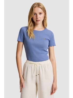 U.s. Polo Assn. Kadın Indigo Tişört 50323485-VR028