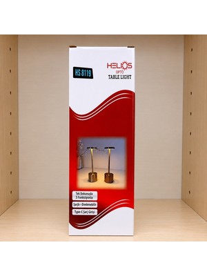 Helios Helıos Opto Table Lıght Şarjlı-Dimlenebilir Tek Dokunuşla 3 Fonksiyonlu