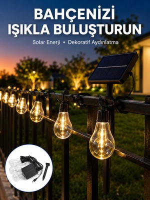 Zenvia Znv Solar LED Ampul Işık Dış Mekan Bahçe Pergola Balkon Dekoratif Aydınlatma ZNV2029